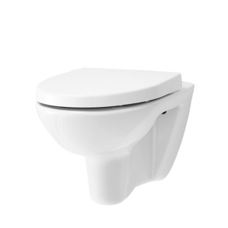 Hangende toiletpot met een langzaam sluitende zitting