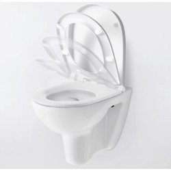 Hangende toiletpot met een langzaam sluitende zitting