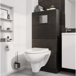 Hangende toiletpot met een langzaam sluitende zitting